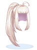 Ilustración de Costume Ponytail Hair (White)