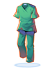 Ilustración de Green Surgical Gown