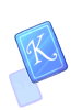 Ilustración de Blue K Card
