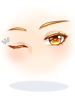 Ilustración de Costume Blinking Golden Eyes