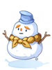 Ilustración de Costume Crushed Snow Man