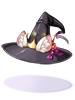 Ilustración de Costume Black Witch Hat with Ears