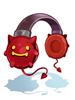 Ilustración de Costume Diabolic Headphone