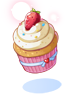 Ilustración de Strawberry Cream Cupcake