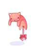 Ilustración de Pink Drooping Cat