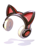 Ilustración de Costume Cyber Cat Ear Headphones (Red)
