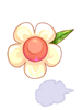 Ilustración de Romantic White Flower