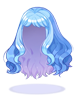 Ilustración de Costume Fluffy Semi-Long Hair(Light Blue)