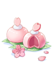 Ilustración de Cherry Blossom Rice Cake