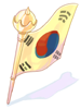 Ilustración de Golden Korean Flag