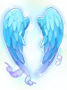 Ilustración de Costume Brilliant Blue Angel Wings