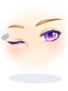 Ilustración de Costume Blinking Purple Eyes