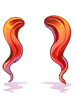 Ilustración de Costume Loose Wave Twin Red