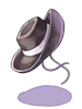 Ilustración de Costume Black Cowboy Hat