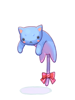 Ilustración de Blue Drooping Cat