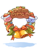 Ilustración de Costume Christmas Wreath