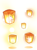 Ilustración de Costume Blessing Sky Lantern