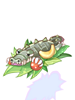 Ilustración de Steamed Alligator with Vegetable