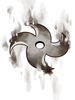 Ilustración de Thunderstorm Huuma Shuriken