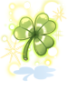 Ilustración de Happy Three Leaf Clover