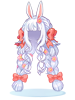 Ilustración de Costume Hopping Twin Pigtail