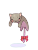 Ilustración de Brown Drooping Cat