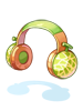 Ilustración de Costume Melon Headphones