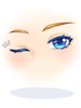 Ilustración de Costume Twinkling Blue Eyes