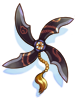 Ilustración de Cross Petal Booster Huuma Shuriken