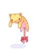 Ilustración de Yellow Drooping Cat
