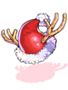 Ilustración de Rudolph Santa Hat