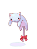Ilustración de Gray Drooping Cat