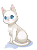 Ilustración de Costume White Cat