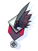 Ilustración de Black Wing Brooch